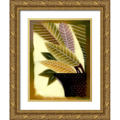 Polka Dot I Gold Ornate Wood Framed Art Print with Double Matting by Scott