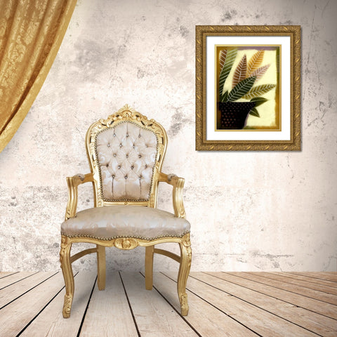 Polka Dot II Gold Ornate Wood Framed Art Print with Double Matting by Scott
