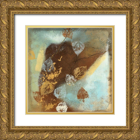 Tea Leaves II Gold Ornate Wood Framed Art Print with Double Matting by Scott