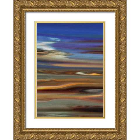 Skid I Gold Ornate Wood Framed Art Print with Double Matting by Tripp