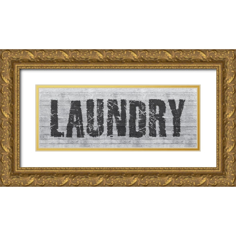 Laundry Gold Ornate Wood Framed Art Print with Double Matting by Phillip, Jamie