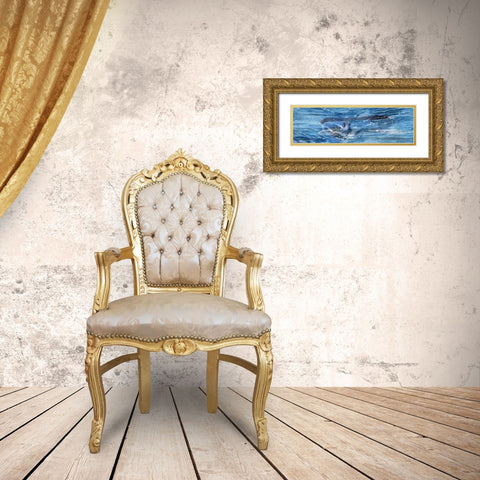 Whale Tail Gold Ornate Wood Framed Art Print with Double Matting by Phillip, Jamie
