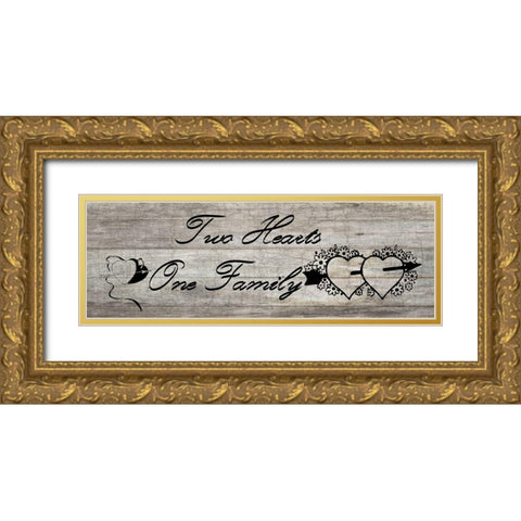 One Family Gold Ornate Wood Framed Art Print with Double Matting by Phillip, Jamie