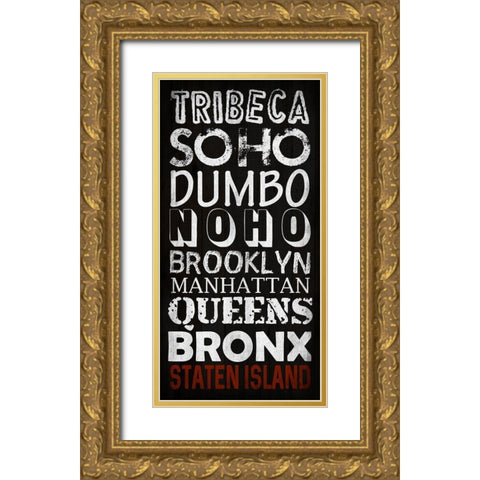 New Yorker Gold Ornate Wood Framed Art Print with Double Matting by Phillip, Jamie