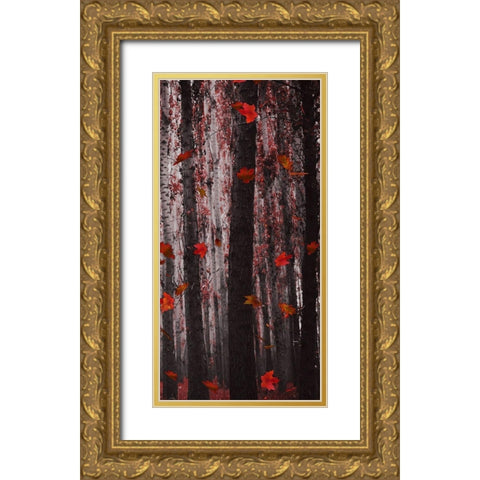 Red Wood Gold Ornate Wood Framed Art Print with Double Matting by Phillip, Jamie