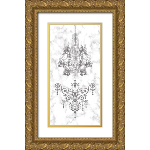 Marcle Chendelier 1 Gold Ornate Wood Framed Art Print with Double Matting by Phillip, Jamie