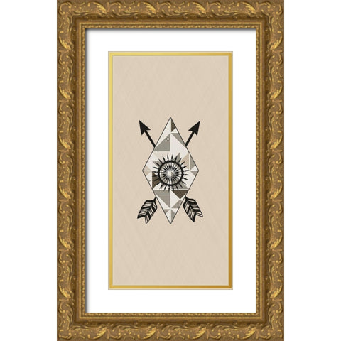 Tribal Room 2 Gold Ornate Wood Framed Art Print with Double Matting by Phillip, Jamie