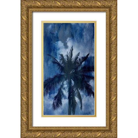 Blue Paradise Gold Ornate Wood Framed Art Print with Double Matting by Phillip, Jamie