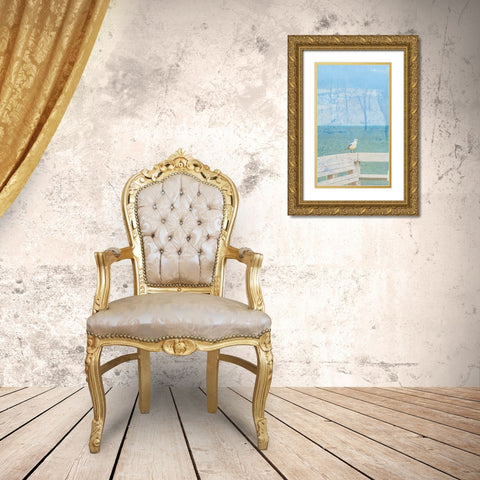 Bird Bay Gold Ornate Wood Framed Art Print with Double Matting by Phillip, Jamie