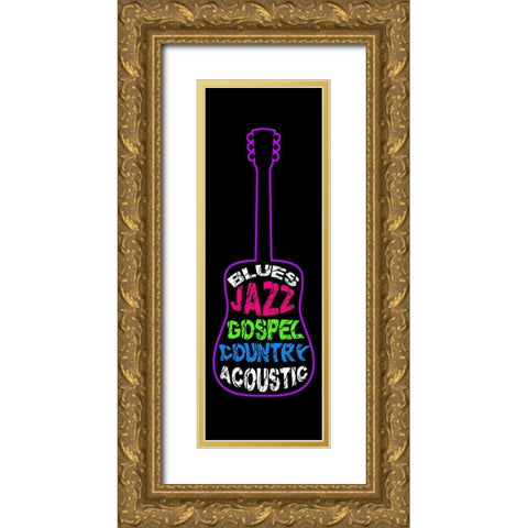 Acoustic Gold Ornate Wood Framed Art Print with Double Matting by Phillip, Jamie