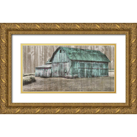 Barn Life Gold Ornate Wood Framed Art Print with Double Matting by Phillip, Jamie