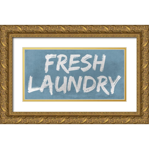 Laundry Gold Ornate Wood Framed Art Print with Double Matting by Phillip, Jamie