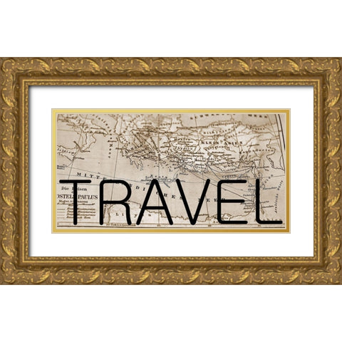 Travel Gold Ornate Wood Framed Art Print with Double Matting by Phillip, Jamie