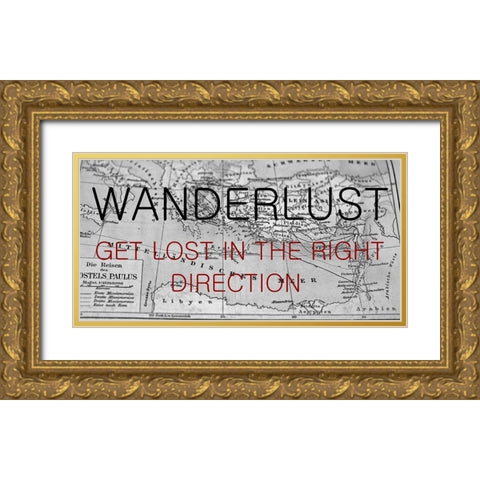 Wanderlust Gold Ornate Wood Framed Art Print with Double Matting by Phillip, Jamie