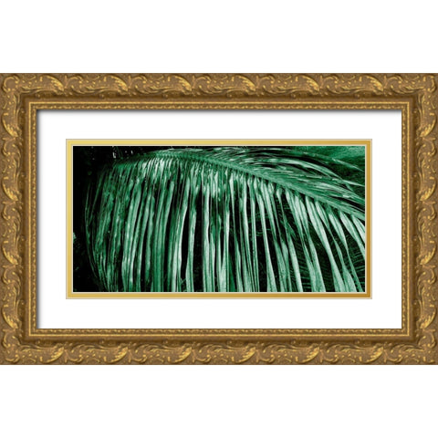 Palm Branch Gold Ornate Wood Framed Art Print with Double Matting by Phillip, Jamie