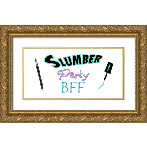 Slumber Party Gold Ornate Wood Framed Art Print with Double Matting by Phillip, Jamie