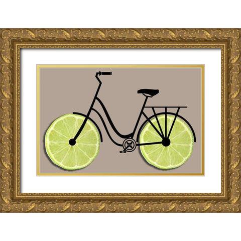 Lime Wheels 2 Gold Ornate Wood Framed Art Print with Double Matting by Phillip, Jamie