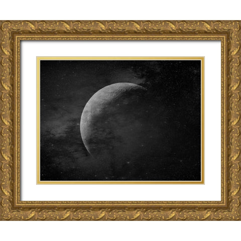 Moon Gold Ornate Wood Framed Art Print with Double Matting by Phillip, Jamie
