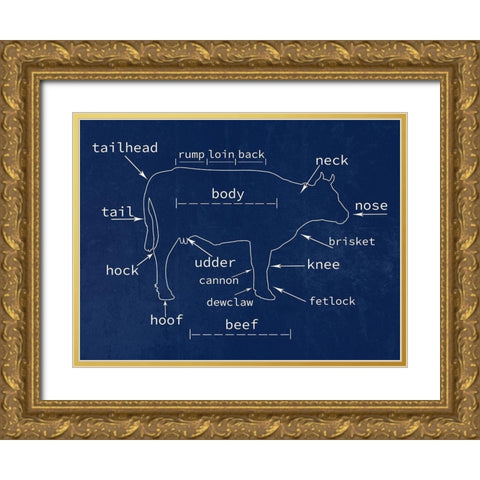 Beef Gold Ornate Wood Framed Art Print with Double Matting by Phillip, Jamie