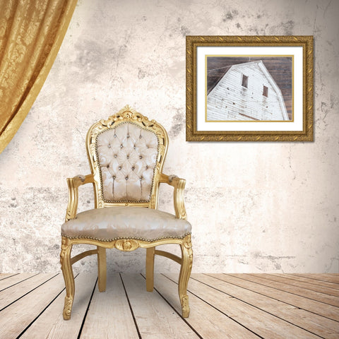 Barn House Gold Ornate Wood Framed Art Print with Double Matting by Phillip, Jamie