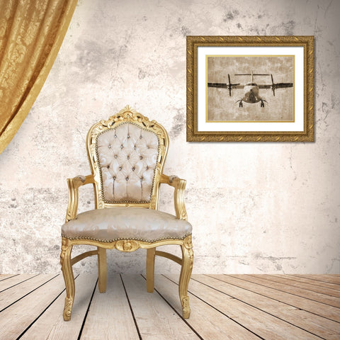 Aviation Gold Ornate Wood Framed Art Print with Double Matting by Phillip, Jamie