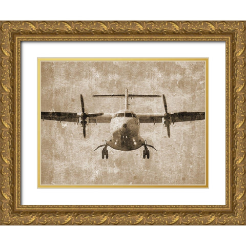 Aviation Gold Ornate Wood Framed Art Print with Double Matting by Phillip, Jamie