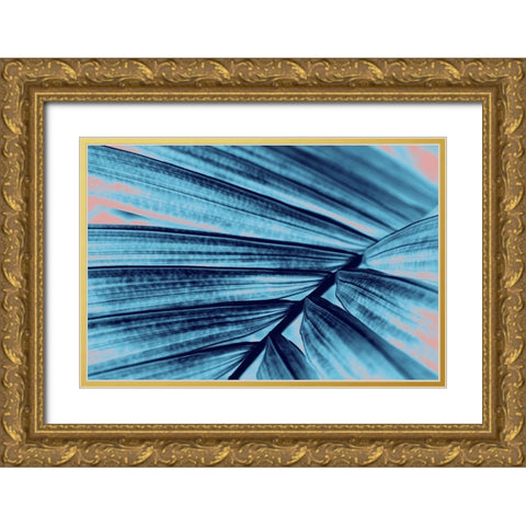 Palm Branch Gold Ornate Wood Framed Art Print with Double Matting by Phillip, Jamie