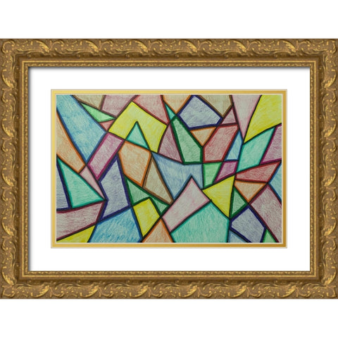 Jagged Edges Gold Ornate Wood Framed Art Print with Double Matting by Phillip, Jamie