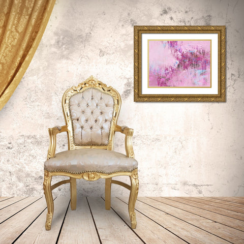 Plinko Pink Gold Ornate Wood Framed Art Print with Double Matting by Phillip, Jamie