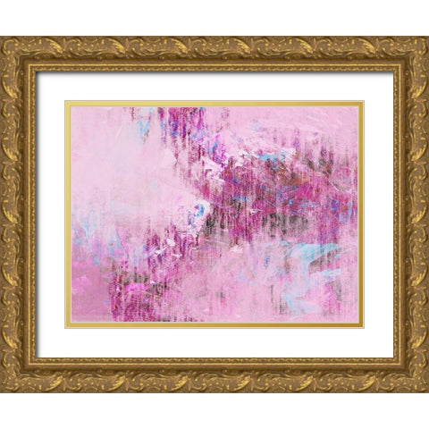 Plinko Pink Gold Ornate Wood Framed Art Print with Double Matting by Phillip, Jamie
