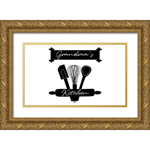 Grandmas Kitchen Gold Ornate Wood Framed Art Print with Double Matting by Phillip, Jamie