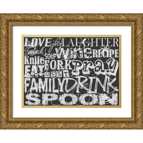 Recipe Gold Ornate Wood Framed Art Print with Double Matting by Phillip, Jamie