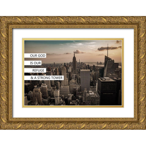 Strong Tower Gold Ornate Wood Framed Art Print with Double Matting by Phillip, Jamie