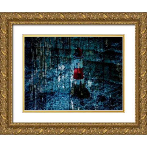 Lighthouse Gold Ornate Wood Framed Art Print with Double Matting by Phillip, Jamie