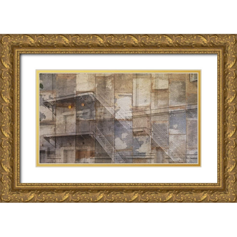 Building 1 Gold Ornate Wood Framed Art Print with Double Matting by Phillip, Jamie