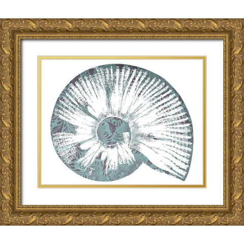 Sea Shell Gold Ornate Wood Framed Art Print with Double Matting by Phillip, Jamie
