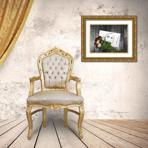 Drawing Gold Ornate Wood Framed Art Print with Double Matting by Phillip, Jamie
