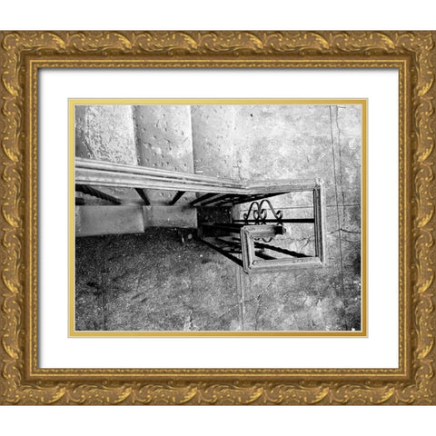 Railing Steps Gold Ornate Wood Framed Art Print with Double Matting by Phillip, Jamie