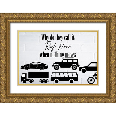 Traffic Gold Ornate Wood Framed Art Print with Double Matting by Phillip, Jamie