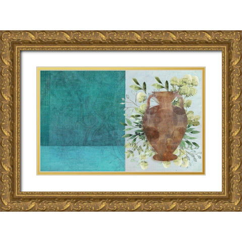 Abstract Vase Gold Ornate Wood Framed Art Print with Double Matting by Phillip, Jamie