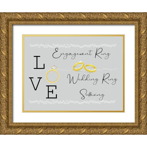 Crazy Love Gold Ornate Wood Framed Art Print with Double Matting by Phillip, Jamie