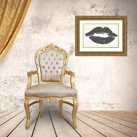 Cotton Candy Lips 3 Gold Ornate Wood Framed Art Print with Double Matting by Phillip, Jamie