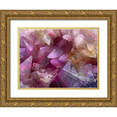 Colored Crystal Gold Ornate Wood Framed Art Print with Double Matting by Phillip, Jamie