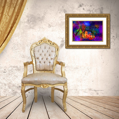 Big Cat 2 Gold Ornate Wood Framed Art Print with Double Matting by Phillip, Jamie