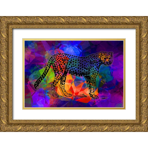 Big Cat 2 Gold Ornate Wood Framed Art Print with Double Matting by Phillip, Jamie