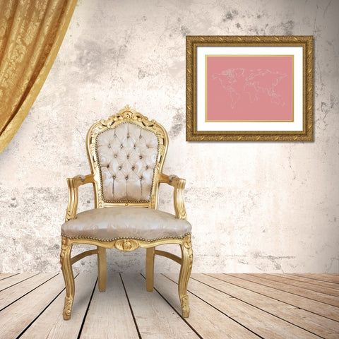 Map 2 Gold Ornate Wood Framed Art Print with Double Matting by Phillip, Jamie