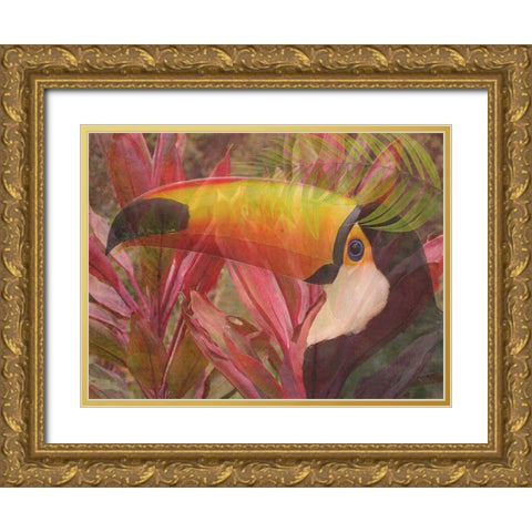 Island Bird Gold Ornate Wood Framed Art Print with Double Matting by Phillip, Jamie