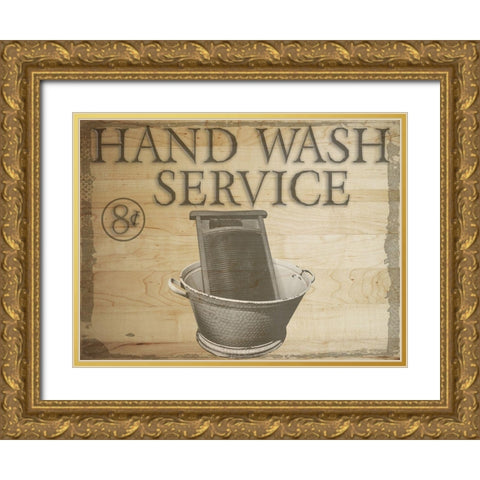 Wash Board Gold Ornate Wood Framed Art Print with Double Matting by Phillip, Jamie