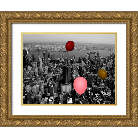 A Day In New York Gold Ornate Wood Framed Art Print with Double Matting by Phillip, Jamie