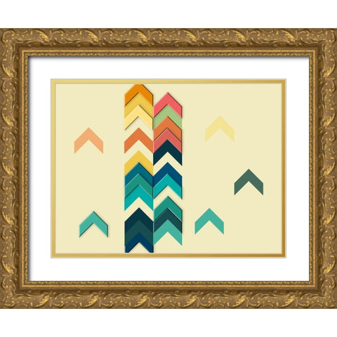 Upward Movement Gold Ornate Wood Framed Art Print with Double Matting by Phillip, Jamie